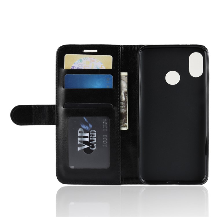For HTC U12 Life Crazy Horse Wallet Stand Leather Phone Case - Black-4