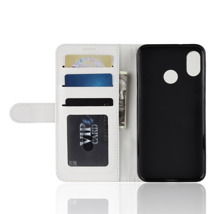 For HTC U12 Life Crazy Horse Wallet Stand Leather Phone Cover - White-4