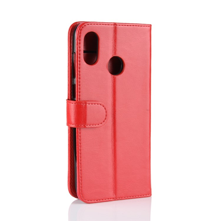 For HTC U12 Life Crazy Horse Wallet Stand Leather Protection Shell - Red-7