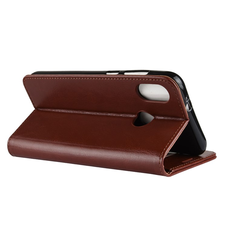For HTC U12 Life Crazy Horse Wallet Stand Leather Magnetic Case Cover - Brown-4