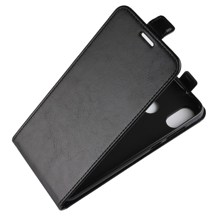 Crazy Horse Vertical Flip Leather Case with Card Slot for HTC U12 Life - Black-3
