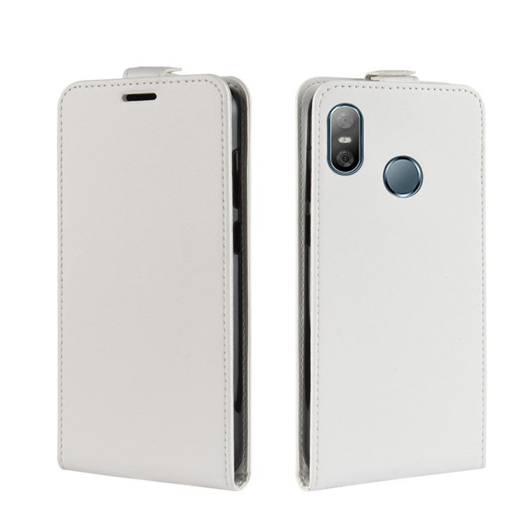 Crazy Horse Vertical Flip Leather Cover with Card Slot for HTC U12 Life - White-2