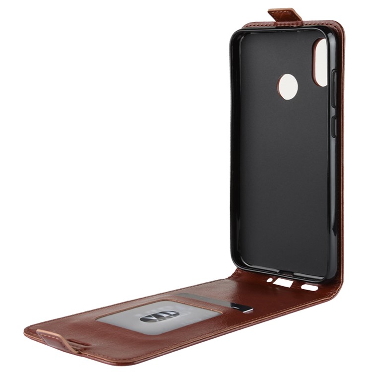 Crazy Horse Vertical Flip Leather Magnetic Phone Casing for HTC U12 Life - Brown-5