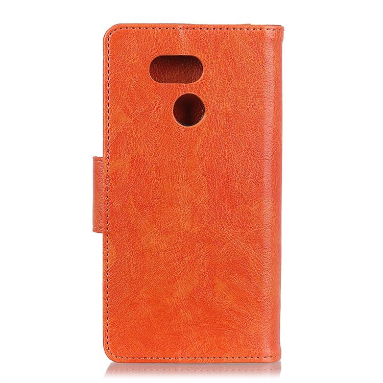 Nappa Texture Split Leather Protective Mobile Shell for HTC Desire 12s - Orange-3
