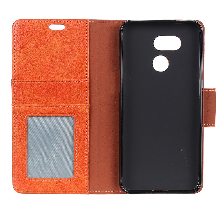 Nappa Texture Split Leather Protective Mobile Shell for HTC Desire 12s - Orange-4