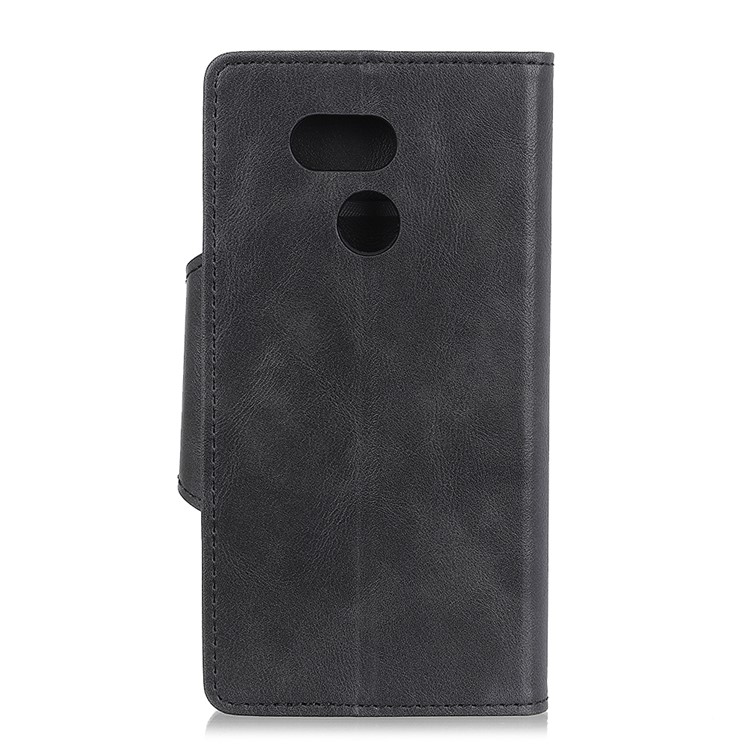 PU Leather Wallet Stand Cell Phone Case for HTC Desire 12s - Black-3