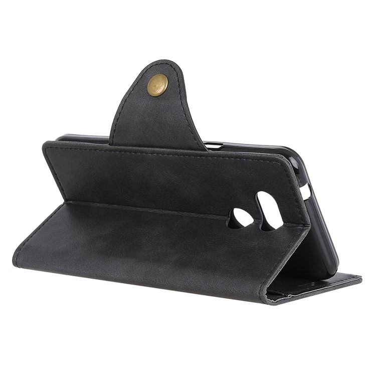 PU Leather Wallet Stand Cell Phone Case for HTC Desire 12s - Black-8