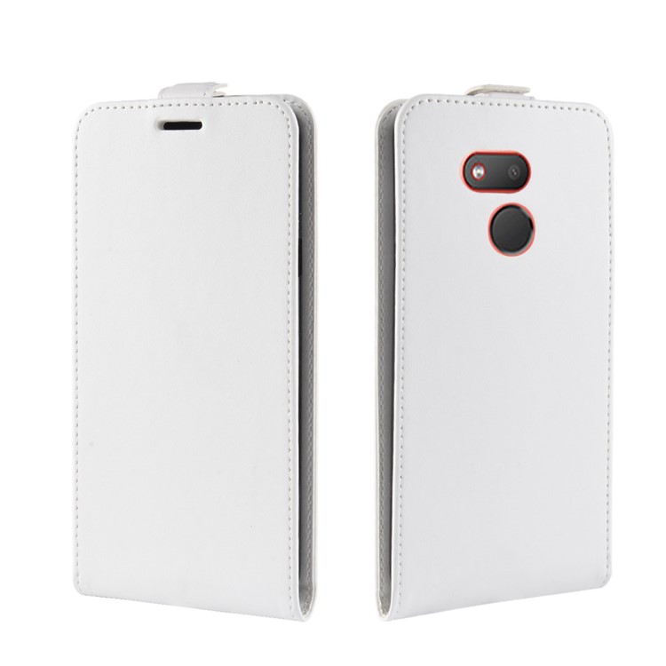 Crazy Horse Vertical Flip Leather Cover with Card Holder for HTC Desire 12s - White-2