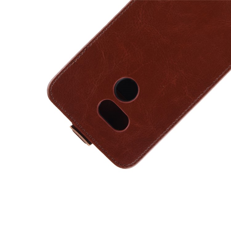 Crazy Horse Vertical Flip Leather Casing with Card Slot for HTC Desire 12s - Brown-4