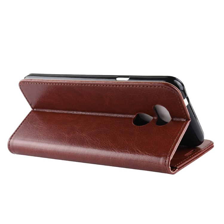 Crazy Horse PU Leather Stand Wallet Flip Casing for HTC Desire 12s - Brown-8