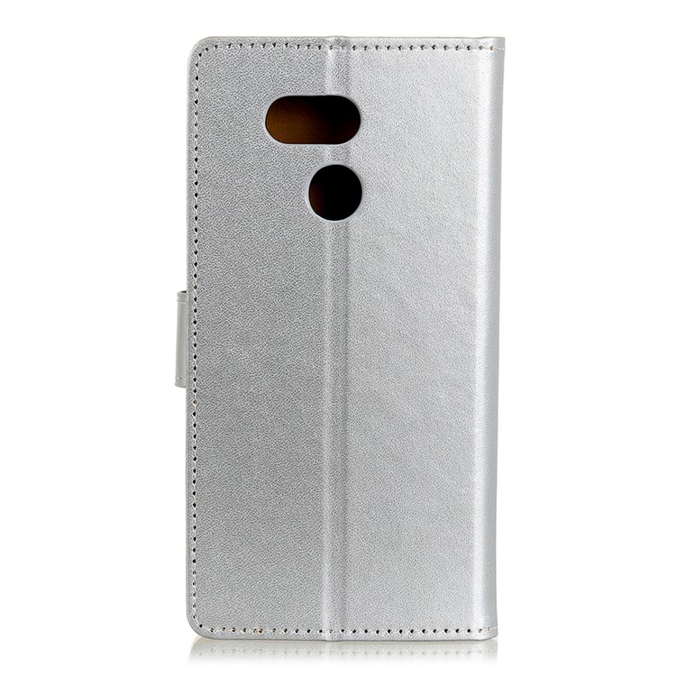 Wallet Leather Stand Cover for HTC Desire 12s - Silver-3