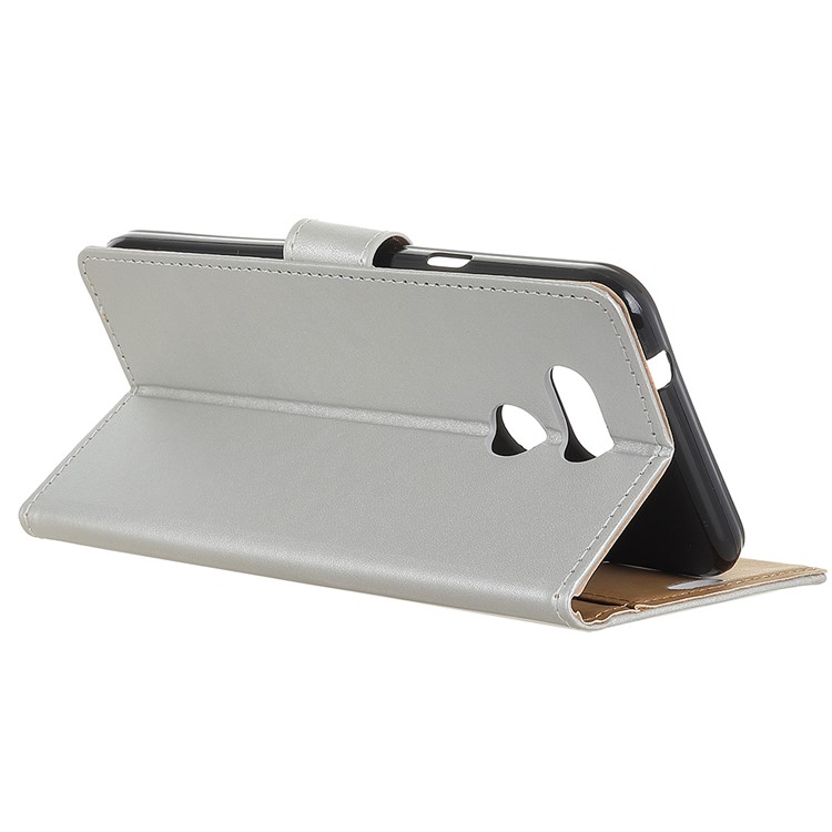 Wallet Leather Stand Cover for HTC Desire 12s - Silver-7