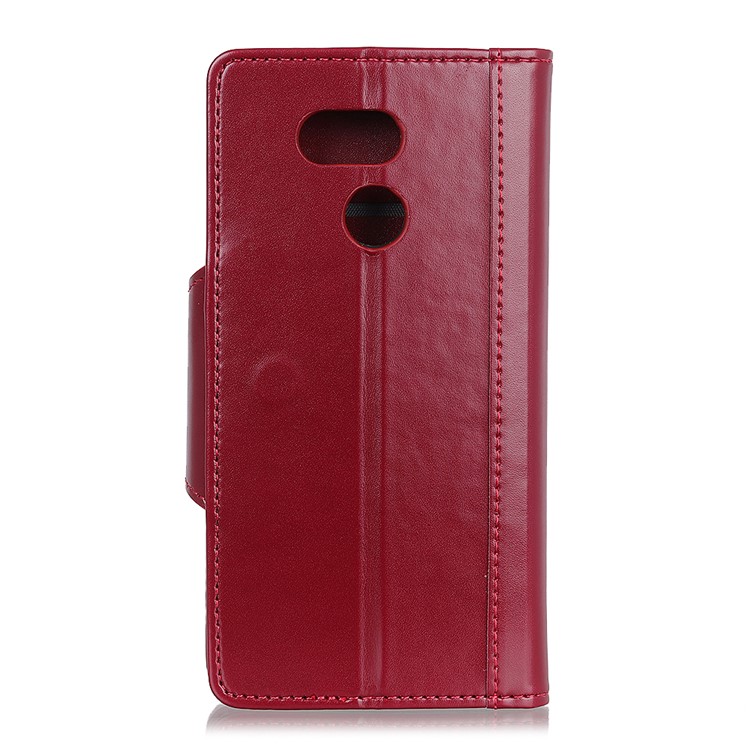 Wallet Leather Stand Cover for HTC Desire 12s - Red-3