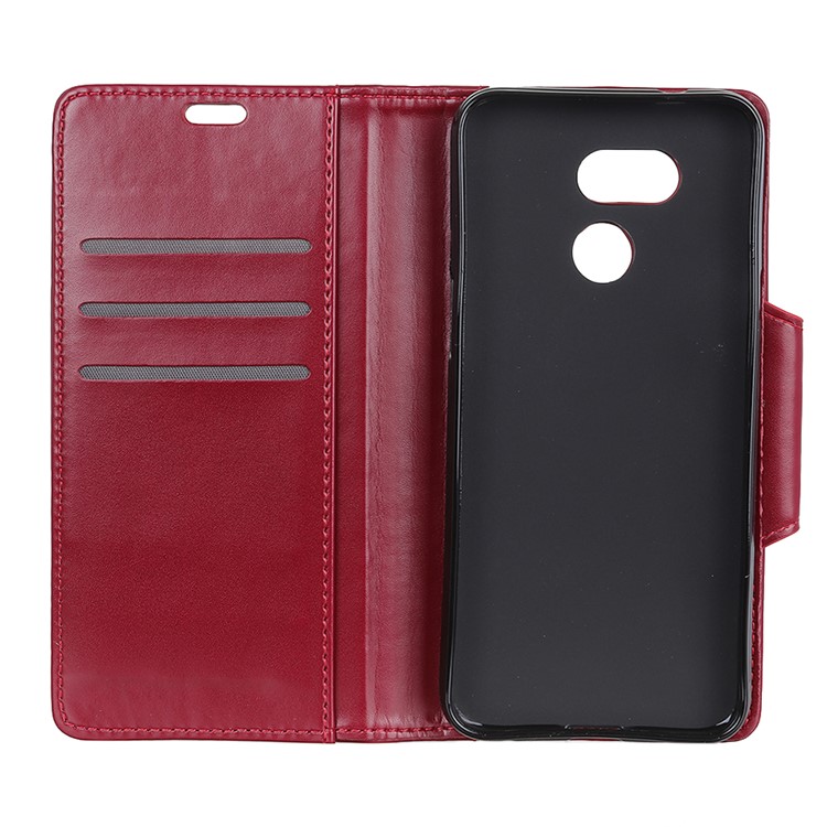 Wallet Leather Stand Cover for HTC Desire 12s - Red-4