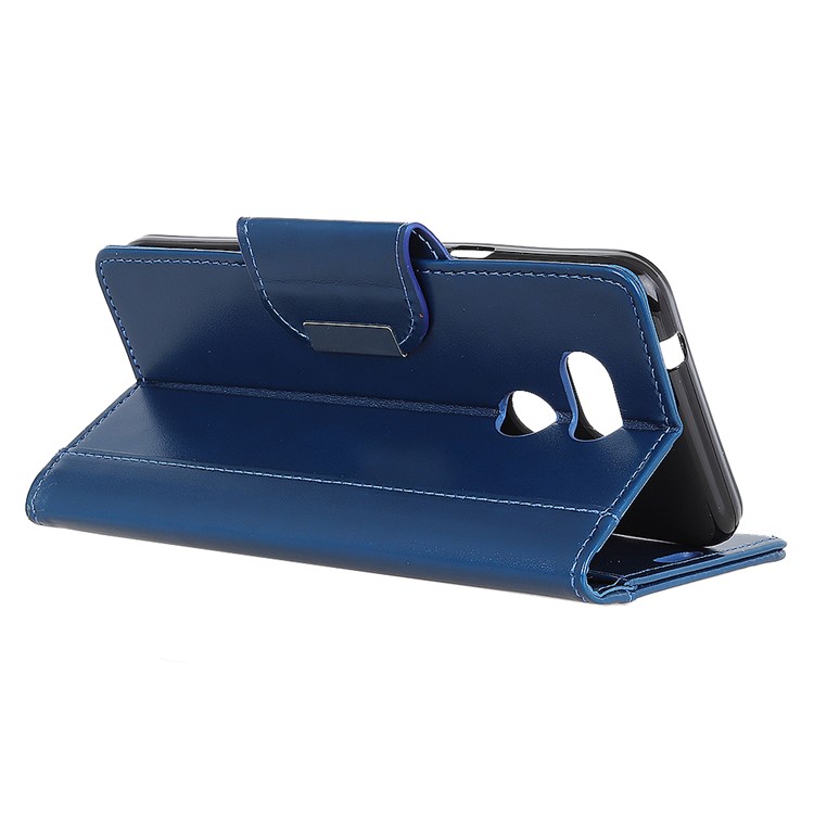 Wallet Leather Stand Phone Case for HTC Desire 12s - Blue-5