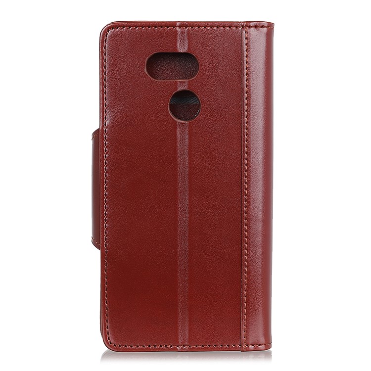 Wallet Leather Stand Shell Case for HTC Desire 12s - Brown-3