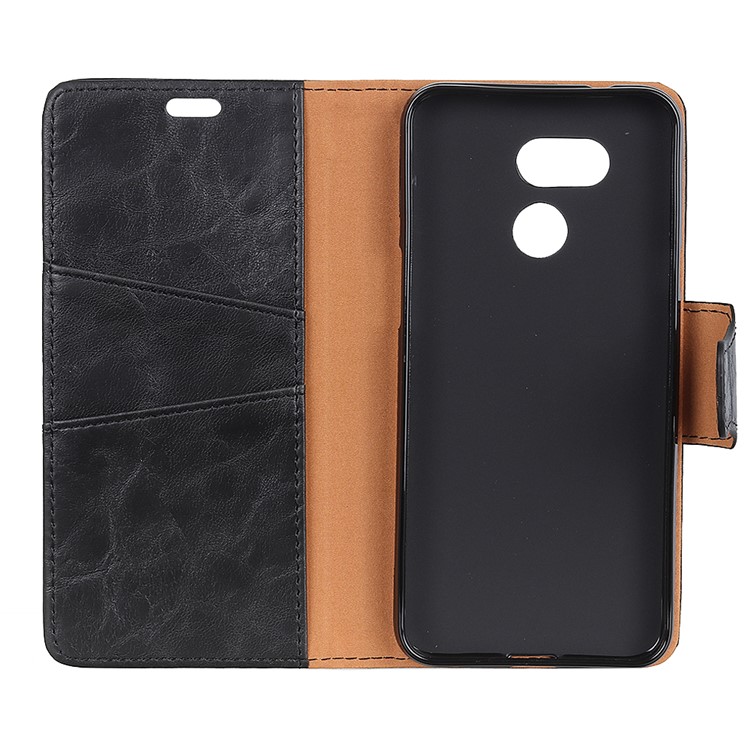 Crazy Horse Wallet Leather Stand Case for HTC Desire 12s - Black-3