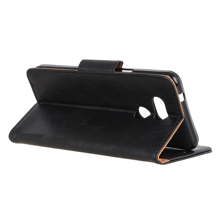 Crazy Horse Wallet Leather Stand Case for HTC Desire 12s - Black-6