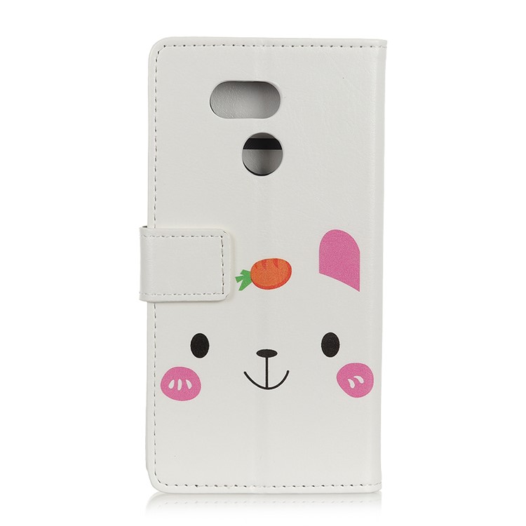 Pattern Printing Magnetic Stand Leather Wallet Cover for HTC Desire 12s - Cute Animal-2