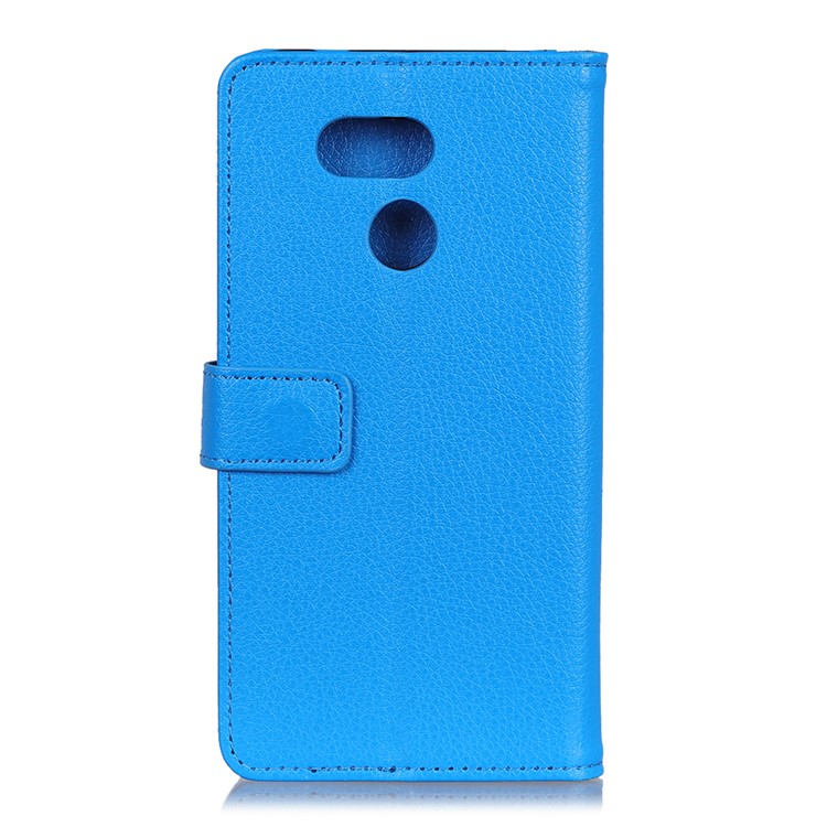 Litchi Texture Wallet PU Leather Case Accessory for HTC Desire 12s - Blue-4
