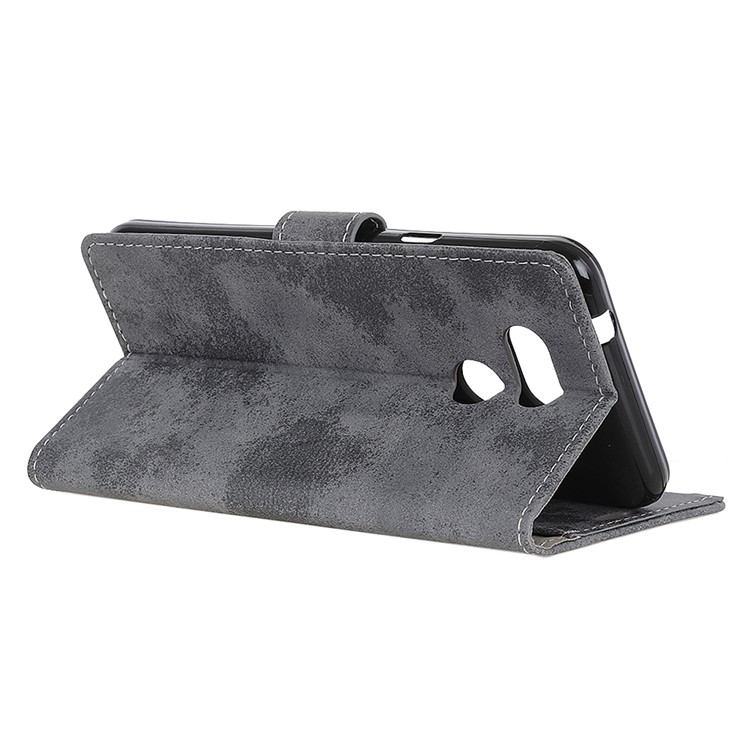 Vintage Style PU Leather Protective Phone Case for HTC Desire 12s - Grey-7