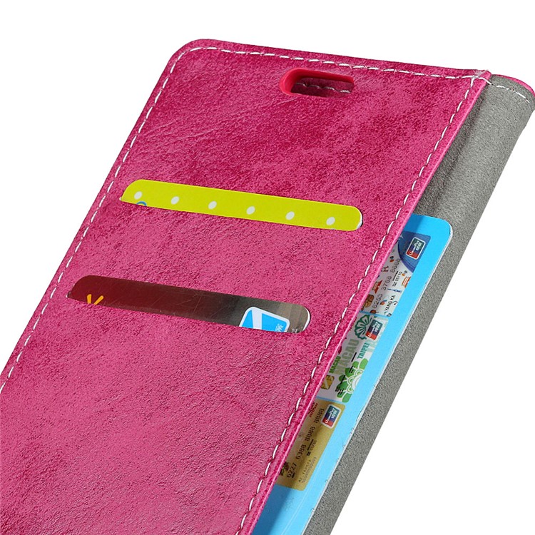 Vintage Style PU Leather Protective Mobile Cover for HTC Desire 12s - Rose-3