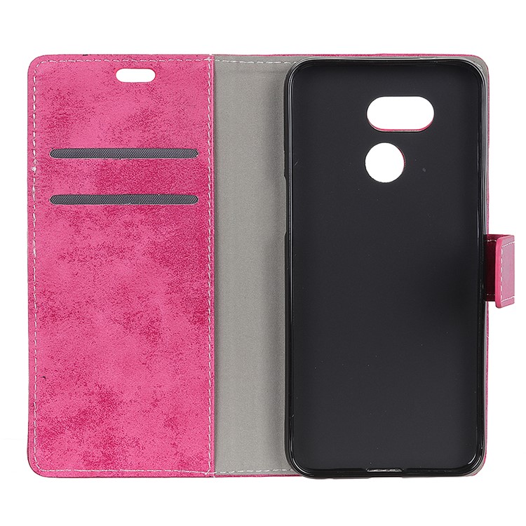 Vintage Style PU Leather Protective Mobile Cover for HTC Desire 12s - Rose-5