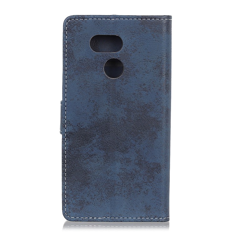 Vintage Style PU Leather Wallet Case Accessory for HTC Desire 12s - Blue-4