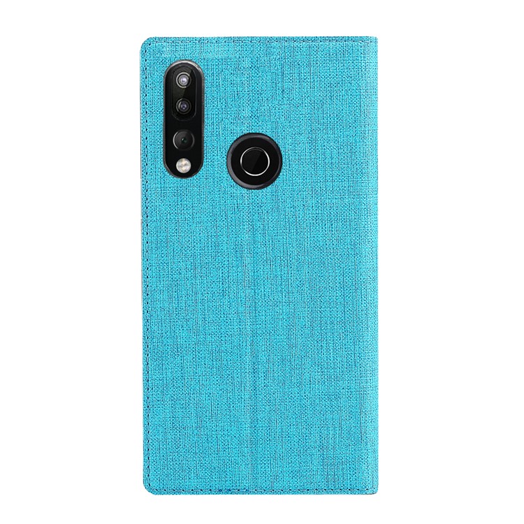 VILI DMX Style Cross Skin Card Holder Leather Cover for HTC Desire 19+ - Blue-4