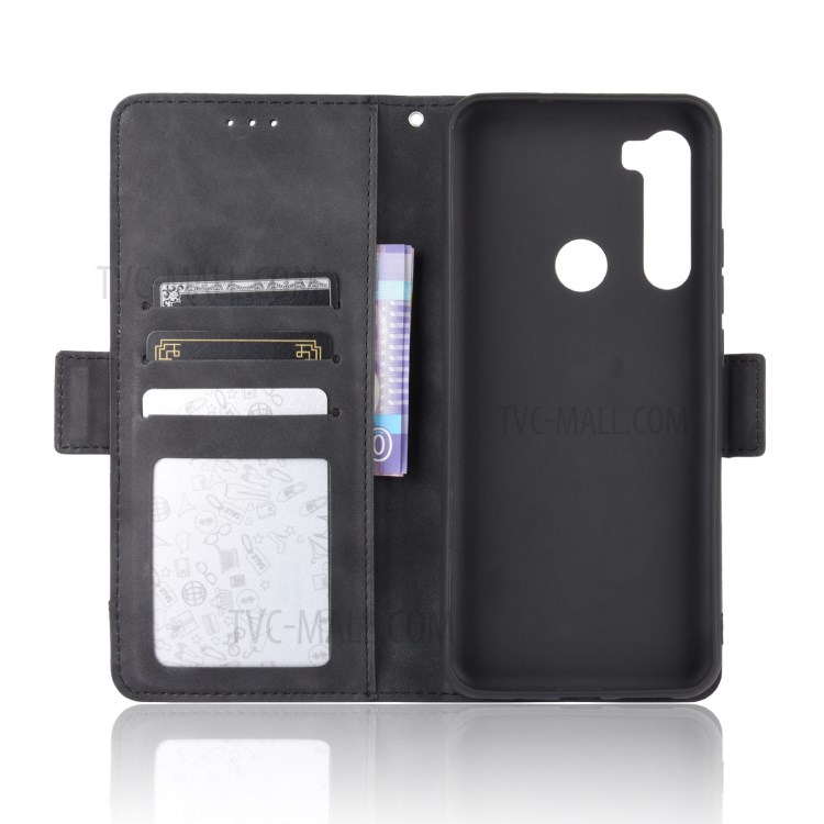 Wallet Stand Flip Leather Protective Case for HTC U20 5G (2020) - Black-5