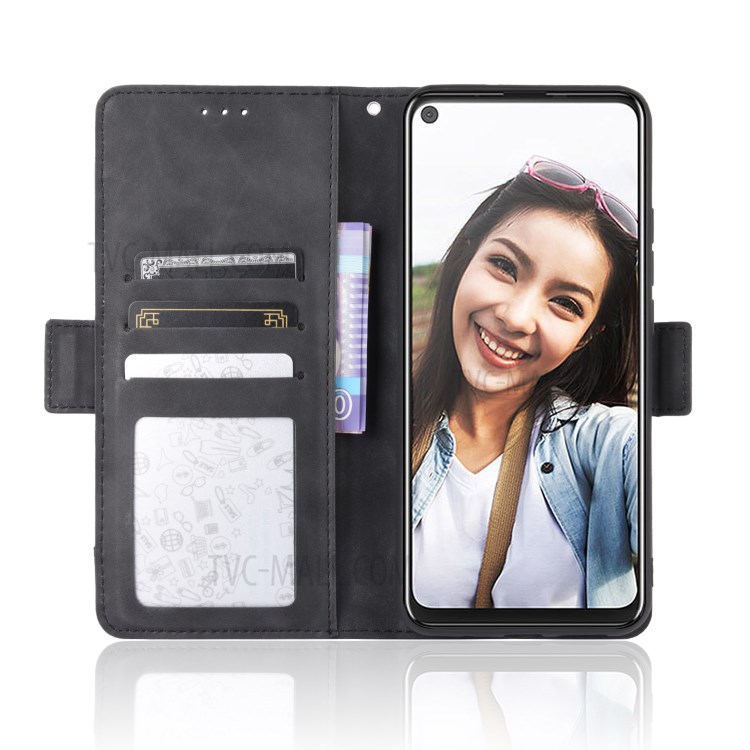 Wallet Stand Flip Leather Protective Case for HTC U20 5G (2020) - Black-6