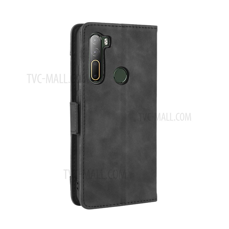 Wallet Stand Flip Leather Protective Case for HTC U20 5G (2020) - Black-8
