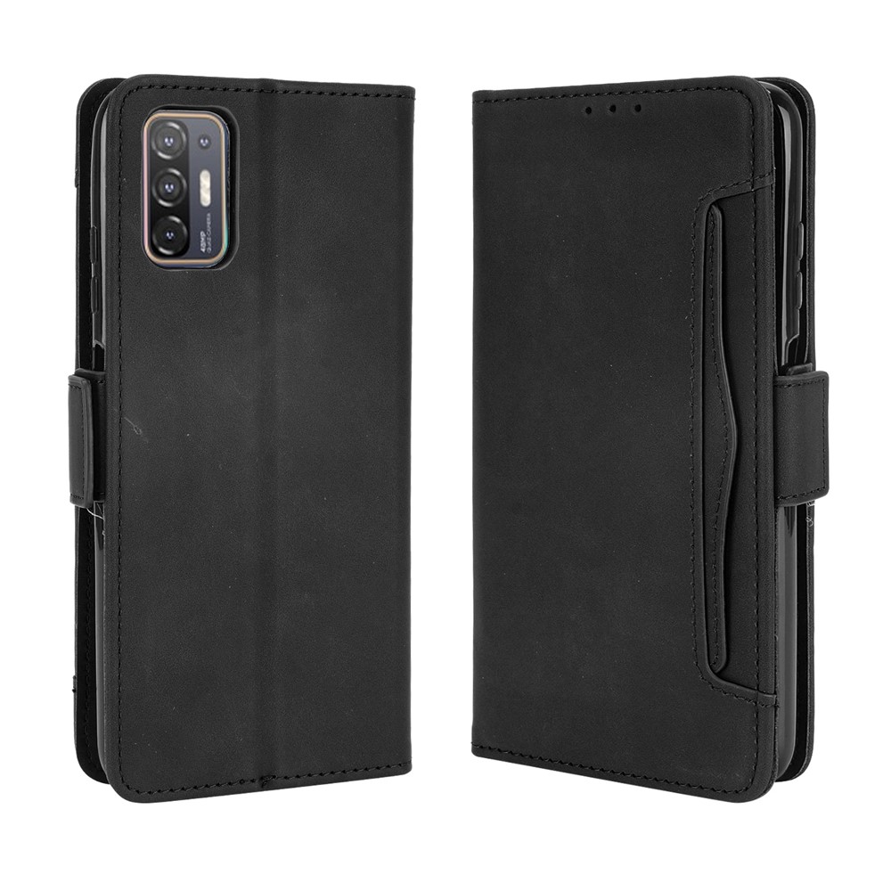 Multiple Card Slots Wallet Stand PU Leather Shell Case for HTC Desire 21 Pro 5G - Black-2