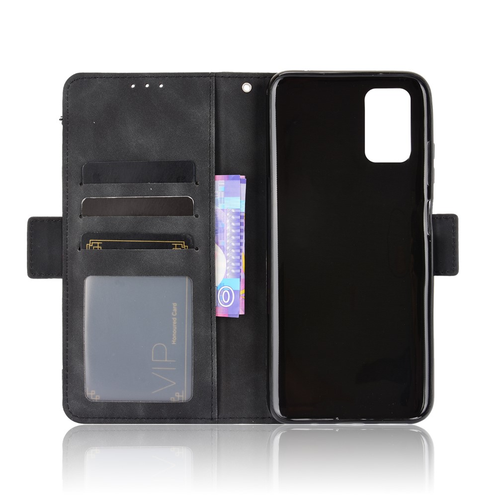 Multiple Card Slots Wallet Stand PU Leather Shell Case for HTC Desire 21 Pro 5G - Black-6