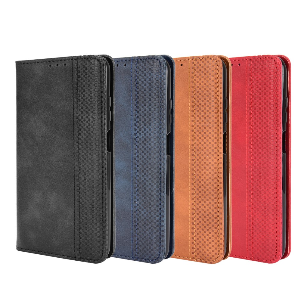 Magnetic Vintage Style Wallet Stand Phone Case Cover for HTC Desire 21 Pro 5G - Black-13
