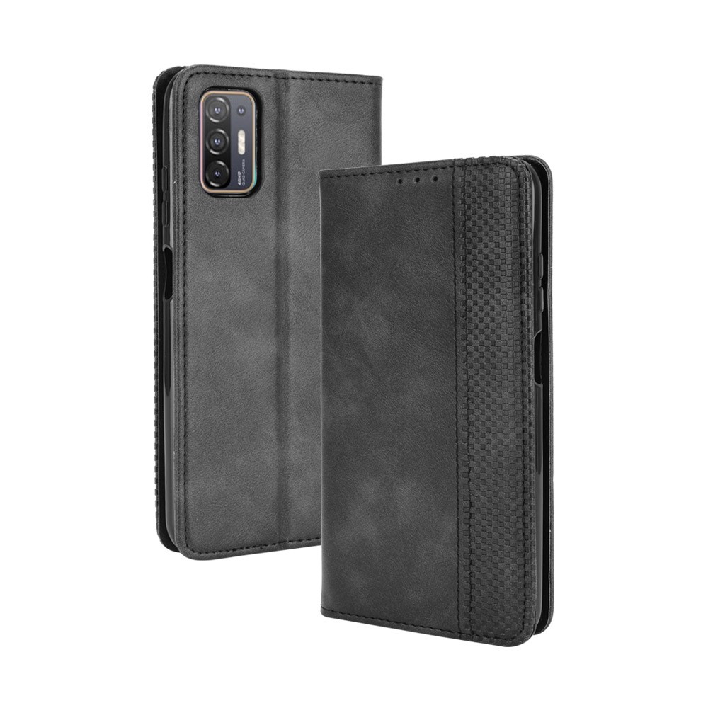 Magnetic Vintage Style Wallet Stand Phone Case Cover for HTC Desire 21 Pro 5G - Black-2