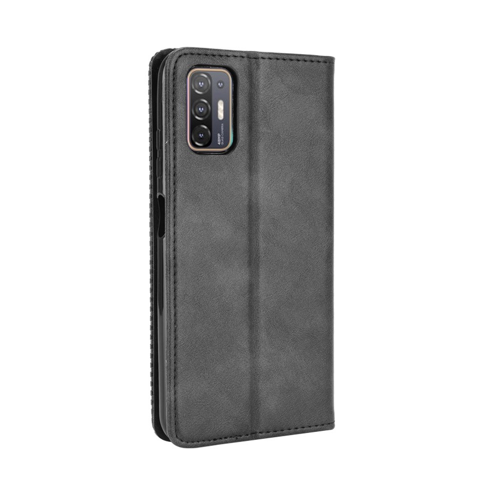Magnetic Vintage Style Wallet Stand Phone Case Cover for HTC Desire 21 Pro 5G - Black-4