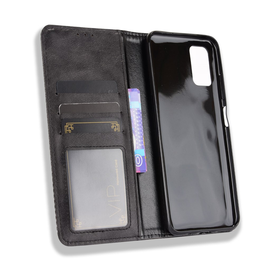 Magnetic Vintage Style Wallet Stand Phone Case Cover for HTC Desire 21 Pro 5G - Black-5