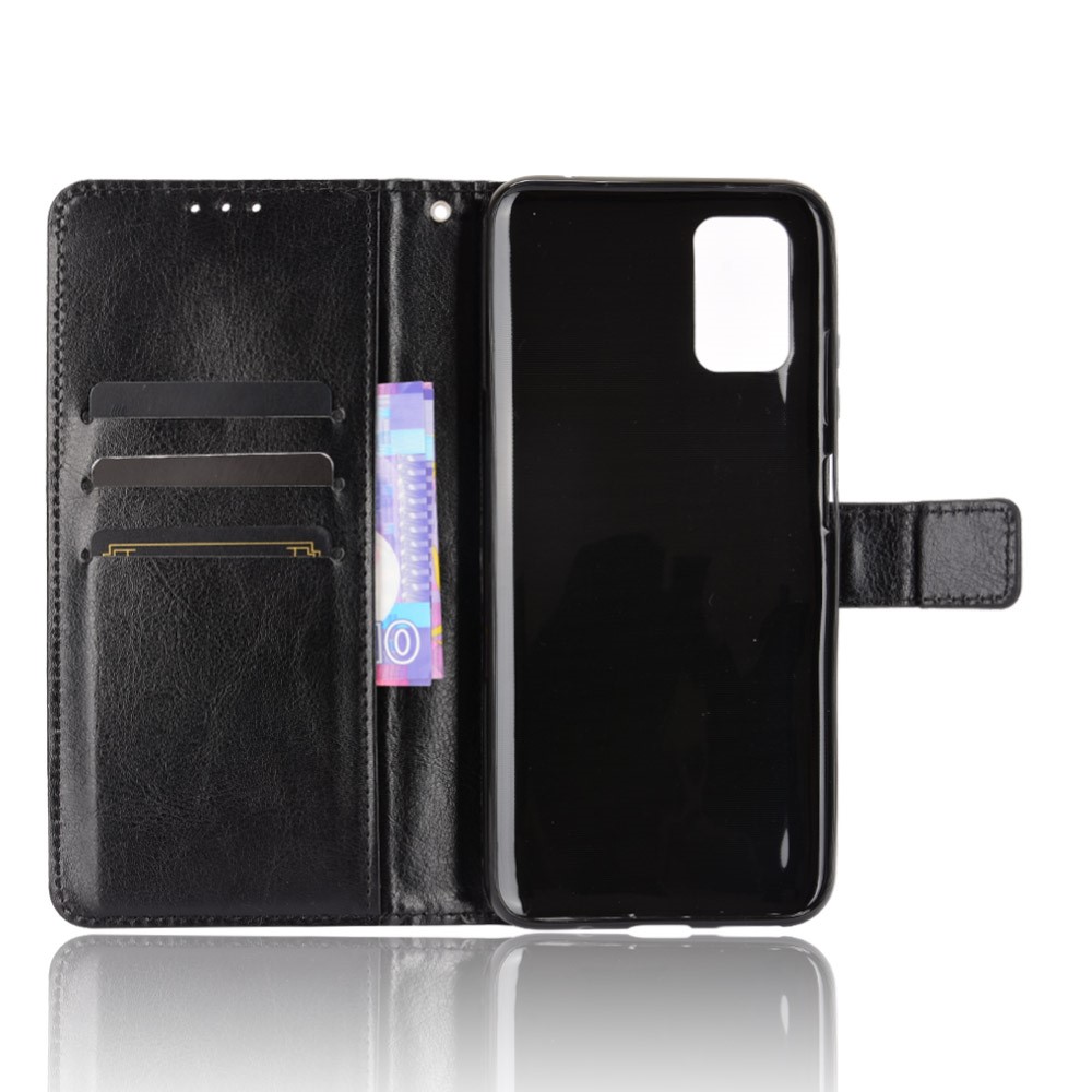 Wallet Stand Design Crazy Horse Texture Leather Phone Cover Shell for HTC Desire 21 Pro 5G - Black-3