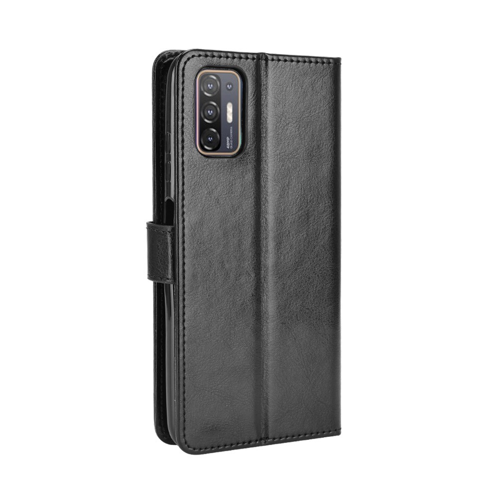 Wallet Stand Design Crazy Horse Texture Leather Phone Cover Shell for HTC Desire 21 Pro 5G - Black-6