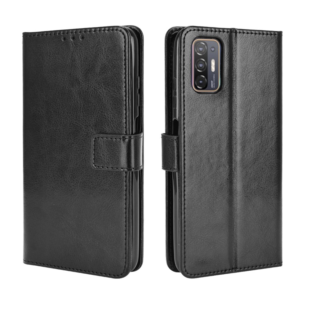 Wallet Stand Design Crazy Horse Texture Leather Phone Cover Shell for HTC Desire 21 Pro 5G - Black-7