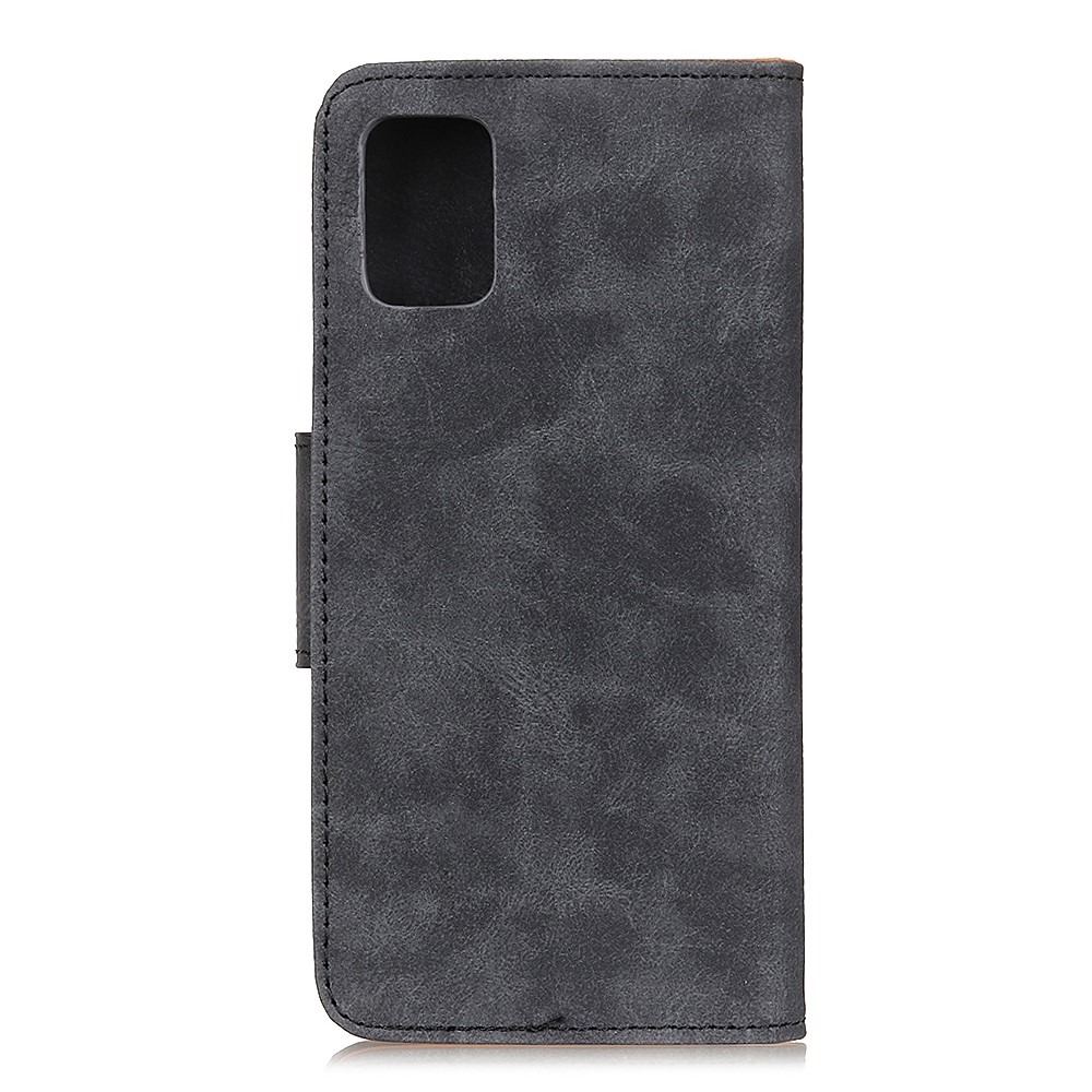Wallet Design Retro Style Split Leather Stand Phone Case for HTC Desire 21 Pro 5G - Grey-3