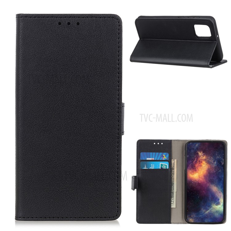 Wallet Design PU Leather + TPU Phone Stand Shell Case for HTC Desire 21 Pro 5G - Black-1