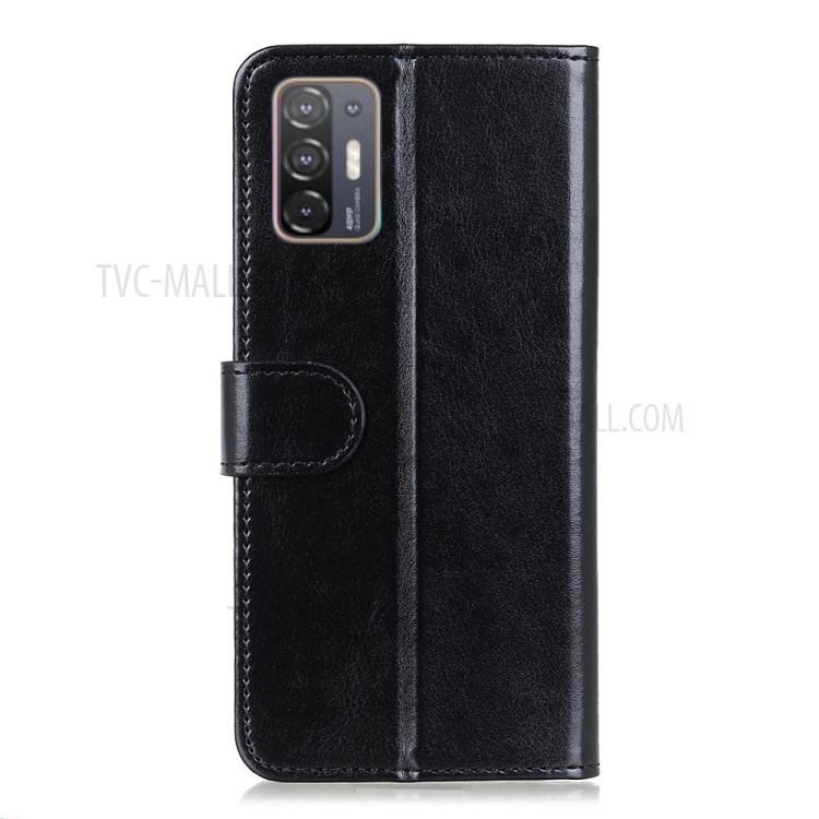 Crazy Horse Wallet Stand Leather Phone Protective Case for HTC Desire 21 Pro 5G - Black-2