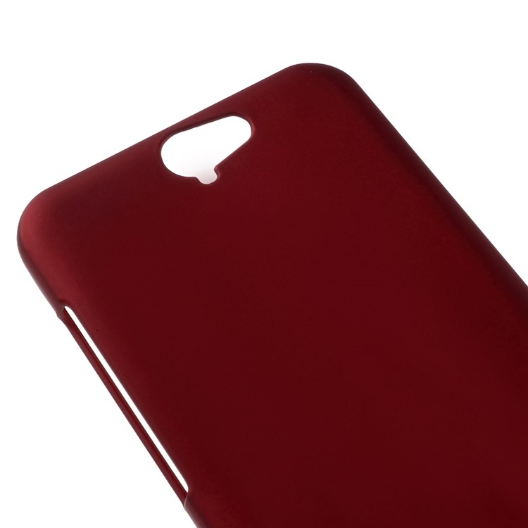 Rubberized Hard PC Phone Cover for HTC One A9 - Red-4