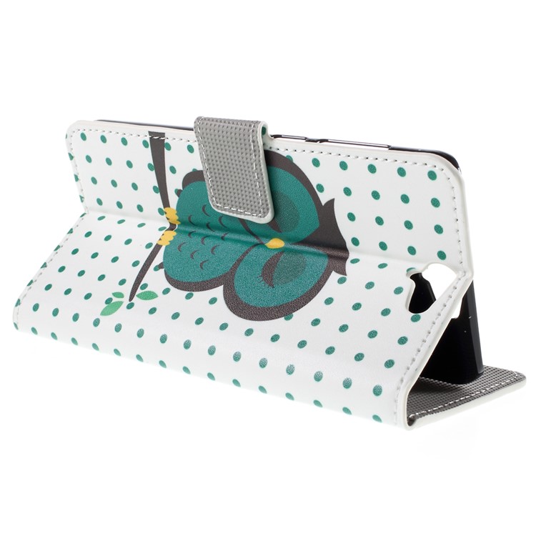 PU Leather Stand Case for HTC One A9 - Sleep Owl on the Branch-9
