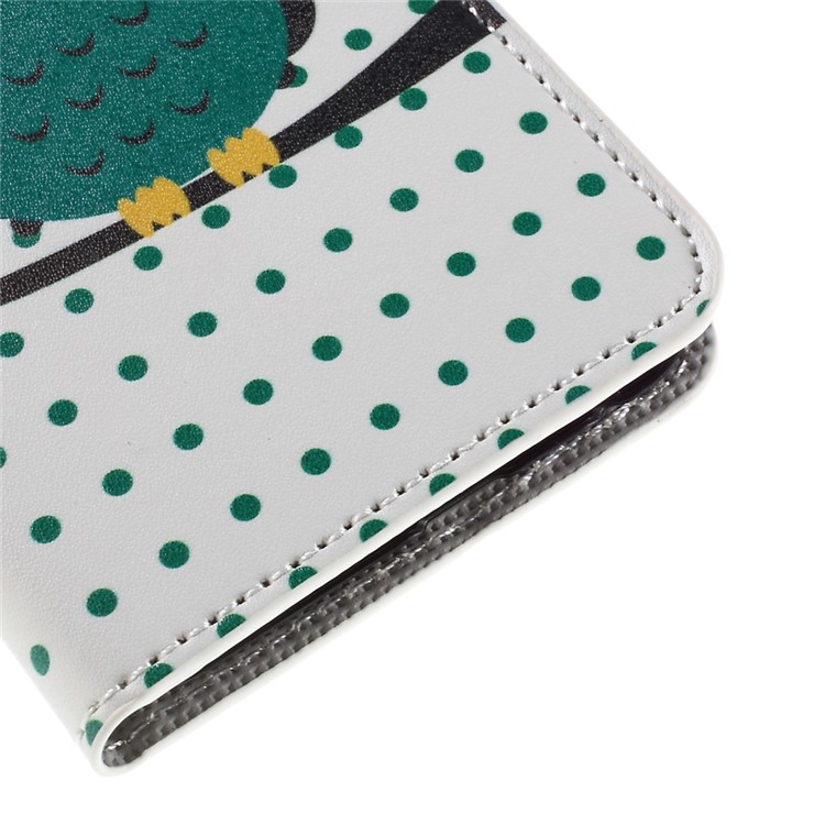 PU Leather Stand Case for HTC One A9 - Sleep Owl on the Branch-15