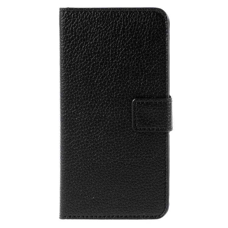 Lychee Texture Wallet Leather Case for HTC One A9 with Stand - Black-3