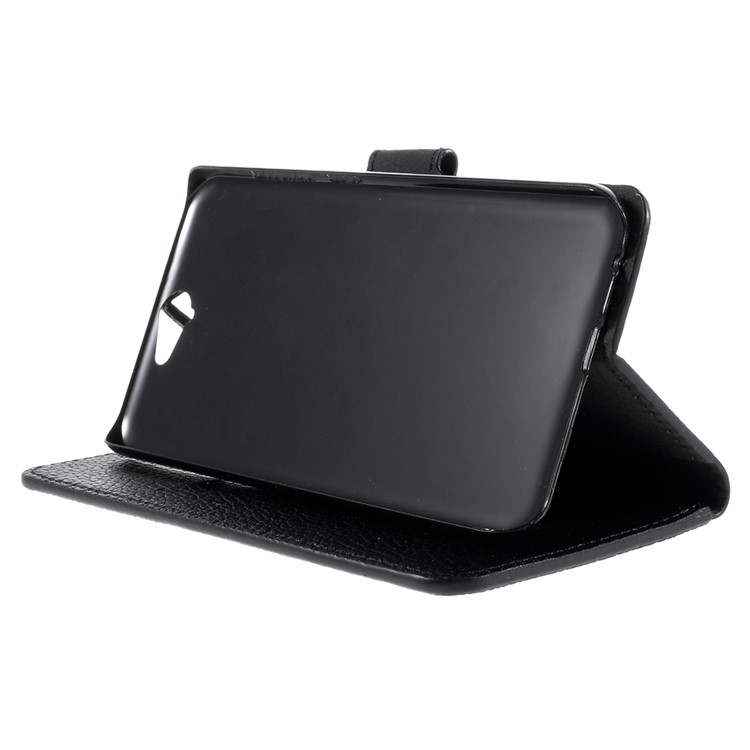 Lychee Texture Wallet Leather Case for HTC One A9 with Stand - Black-4