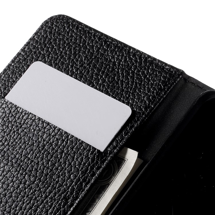Lychee Texture Wallet Leather Case for HTC One A9 with Stand - Black-7